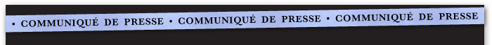 Communiqué de presse