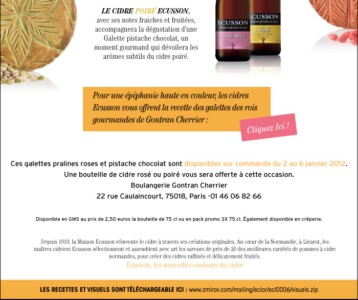 Le cidre Ecusson c&eacute;l&egrave;bre l'&eacute;piphanie avec Gontran Cherrier