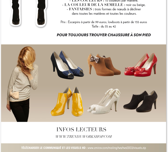 1ere ligne d'escarpins personnalisable